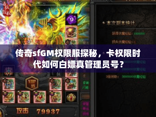 传奇sfGM权限服探秘，卡权限时代如何白嫖真管理员号？