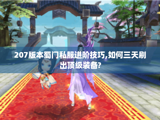 207版本蜀门私服进阶技巧,如何三天刷出顶级装备?
