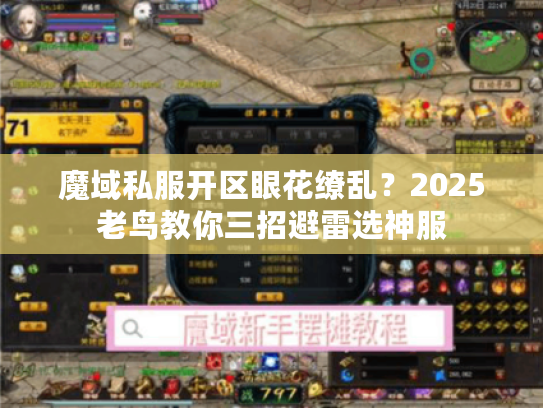 魔域私服开区眼花缭乱？2025老鸟教你三招避雷选神服
