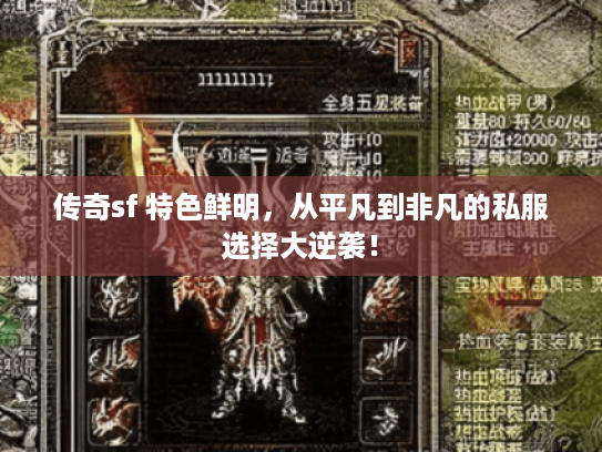 传奇sf 特色鲜明，从平凡到非凡的私服选择大逆袭！