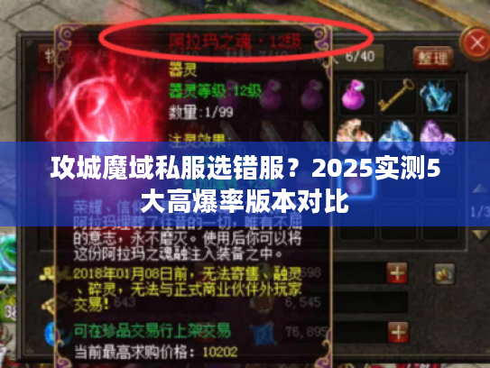 攻城魔域私服选错服？2025实测5大高爆率版本对比