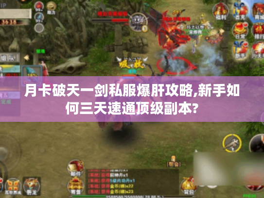 月卡破天一剑私服爆肝攻略,新手如何三天速通顶级副本?