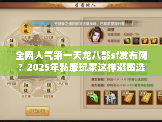 全网人气第一天龙八部sf发布网？2025年私服玩家这样避雷选神服