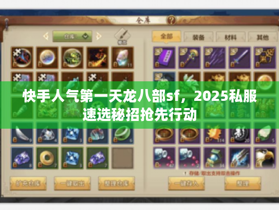 快手人气第一天龙八部sf，2025私服速选秘招抢先行动