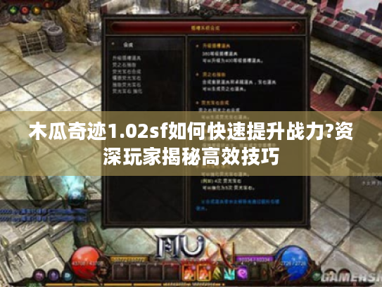 木瓜奇迹1.02sf如何快速提升战力?资深玩家揭秘高效技巧