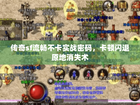 传奇sf流畅不卡实战密码，卡顿闪退原地消失术