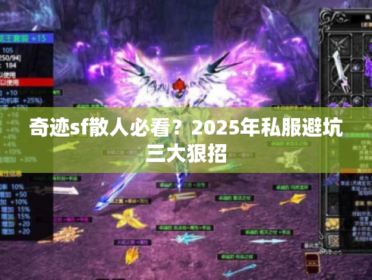 奇迹sf散人必看？2025年私服避坑三大狠招