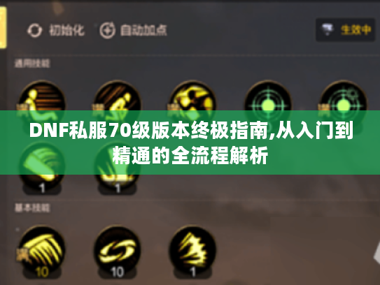 DNF私服70级版本终极指南,从入门到精通的全流程解析