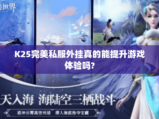 K25完美私服外挂真的能提升游戏体验吗?