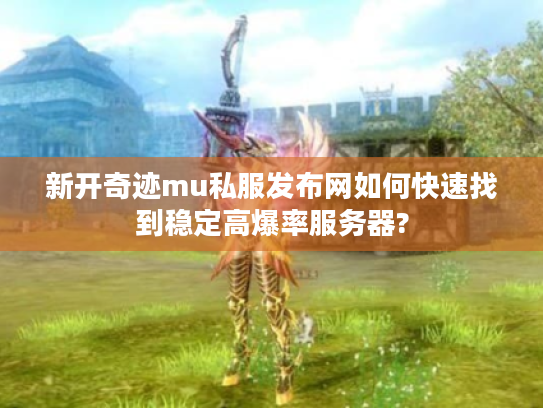 新开奇迹mu私服发布网如何快速找到稳定高爆率服务器?