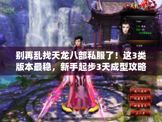 别再乱找天龙八部私服了！这3类版本最稳，新手起步3天成型攻略藏不住了