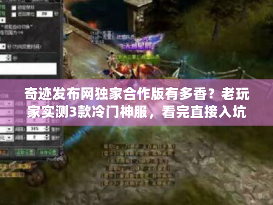 奇迹发布网独家合作版有多香？老玩家实测3款冷门神服，看完直接入坑