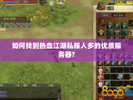 如何找到热血江湖私服人多的优质服务器?
