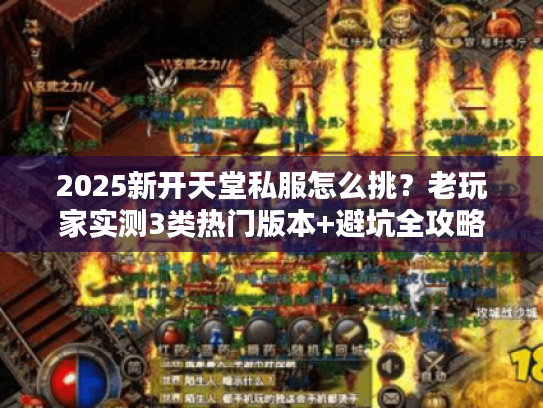 2025新开天堂私服怎么挑？老玩家实测3类热门版本+避坑全攻略