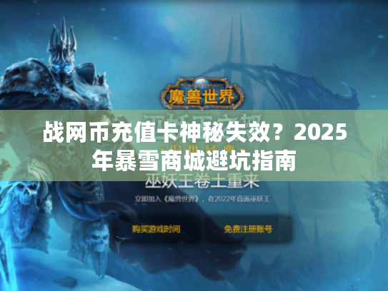 战网币充值卡神秘失效？2025年暴雪商城避坑指南