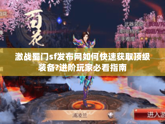 激战蜀门sf发布网如何快速获取顶级装备?进阶玩家必看指南