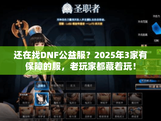 还在找DNF公益服？2025年3家有保障的服，老玩家都藏着玩！