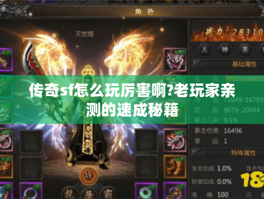 传奇sf怎么玩厉害啊?老玩家亲测的速成秘籍