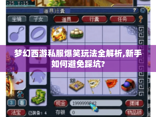 梦幻西游私服爆笑玩法全解析,新手如何避免踩坑?