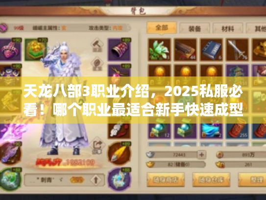 天龙八部3职业介绍，2025私服必看！哪个职业最适合新手快速成型？