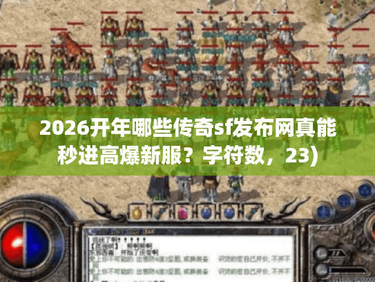 2026开年哪些传奇sf发布网真能秒进高爆新服？字符数，23)