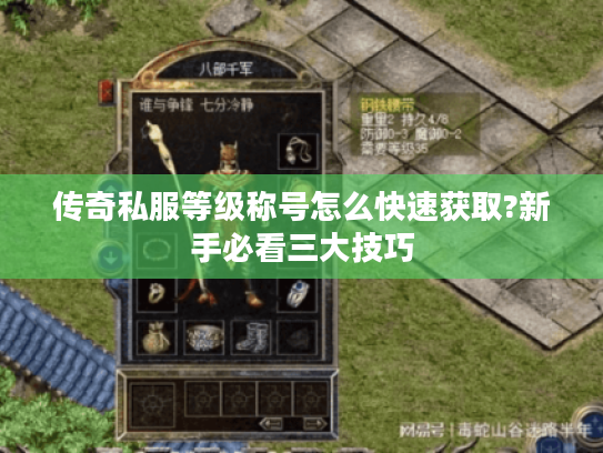 传奇私服等级称号怎么快速获取?新手必看三大技巧