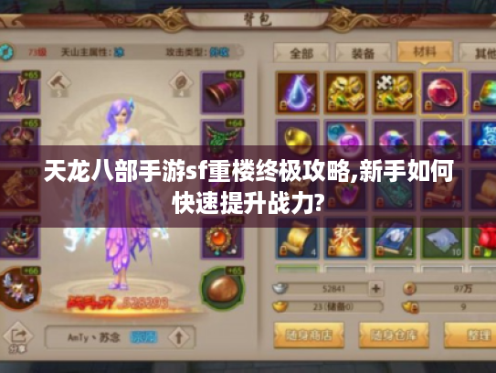天龙八部手游sf重楼终极攻略,新手如何快速提升战力?