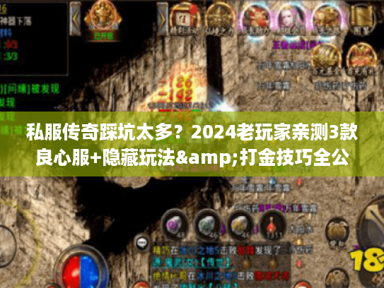 私服传奇踩坑太多？2024老玩家亲测3款良心服+隐藏玩法&打金技巧全公开
