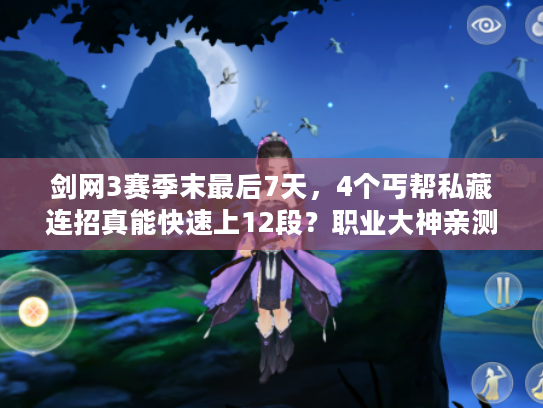 剑网3赛季末最后7天，4个丐帮私藏连招真能快速上12段？职业大神亲测有效！