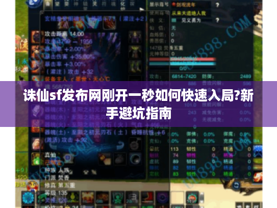 诛仙sf发布网刚开一秒如何快速入局?新手避坑指南