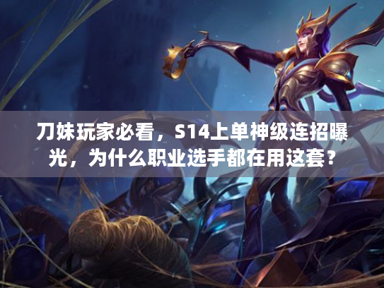 刀妹玩家必看，S14上单神级连招曝光，为什么职业选手都在用这套？