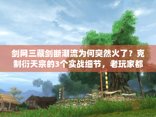 剑网三藏剑断潮流为何突然火了？克制衍天宗的3个实战细节，老玩家都在练
