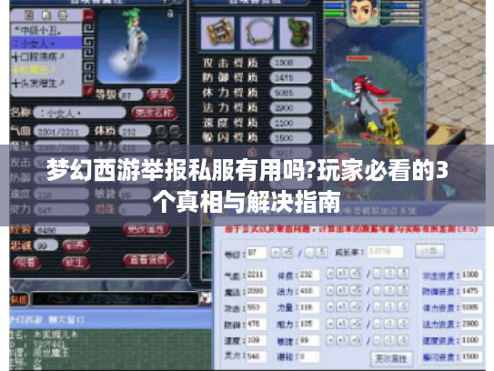 梦幻西游举报私服有用吗?玩家必看的3个真相与解决指南
