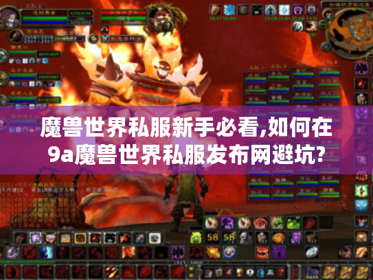 魔兽世界私服新手必看,如何在9a魔兽世界私服发布网避坑?