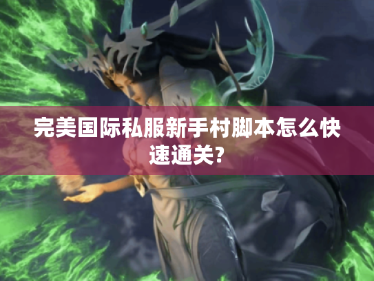 完美国际私服新手村脚本怎么快速通关?