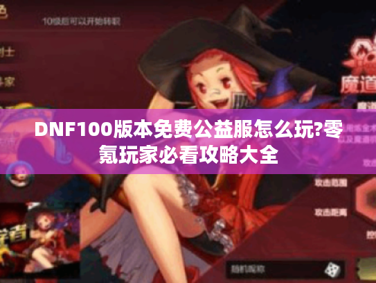 DNF100版本免费公益服怎么玩?零氪玩家必看攻略大全
