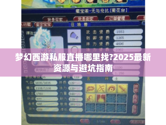 梦幻西游私服直播哪里找?2025最新资源与避坑指南