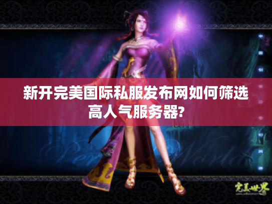 新开完美国际私服发布网如何筛选高人气服务器?