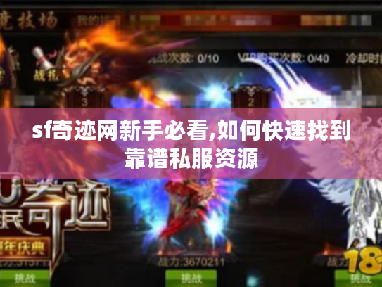 sf奇迹网新手必看,如何快速找到靠谱私服资源