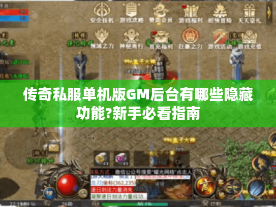 传奇私服单机版GM后台有哪些隐藏功能?新手必看指南