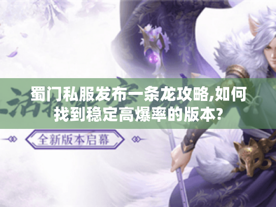 蜀门私服发布一条龙攻略,如何找到稳定高爆率的版本?