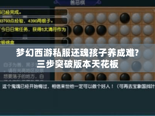 梦幻西游私服还魂孩子养成难?三步突破版本天花板