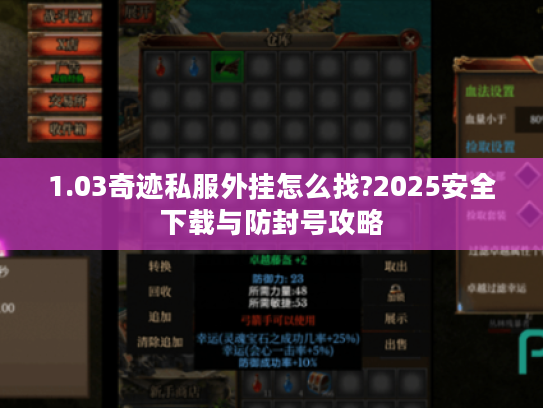 1.03奇迹私服外挂怎么找?2025安全下载与防封号攻略