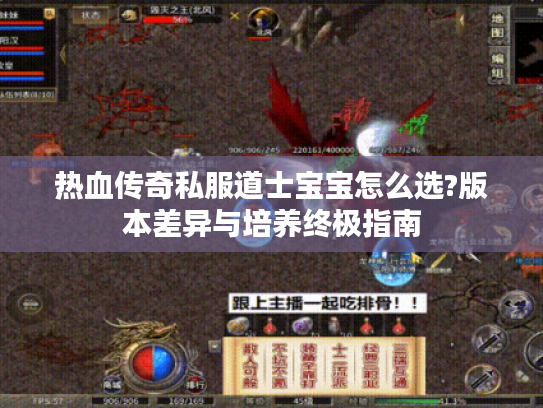 热血传奇私服道士宝宝怎么选?版本差异与培养终极指南