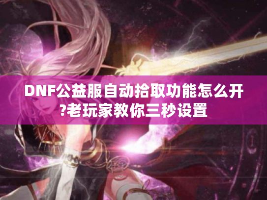DNF公益服自动拾取功能怎么开?老玩家教你三秒设置