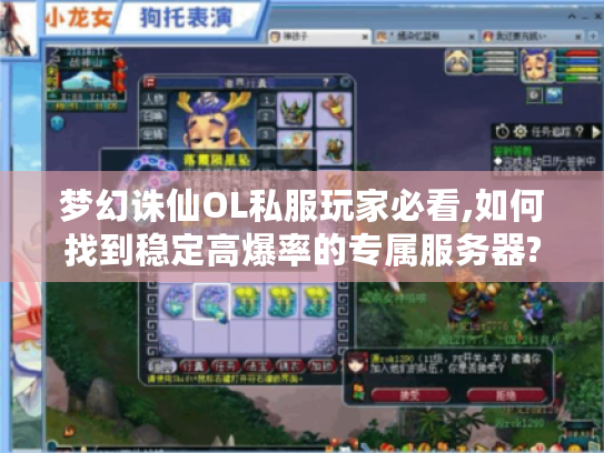 梦幻诛仙OL私服玩家必看,如何找到稳定高爆率的专属服务器?