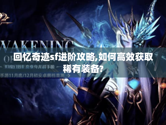 回忆奇迹sf进阶攻略,如何高效获取稀有装备?