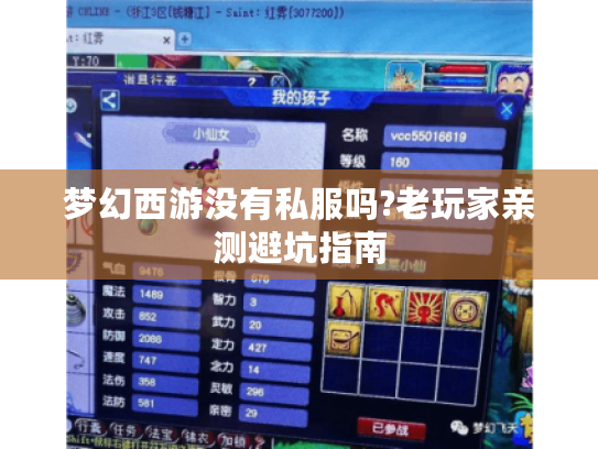 梦幻西游没有私服吗?老玩家亲测避坑指南