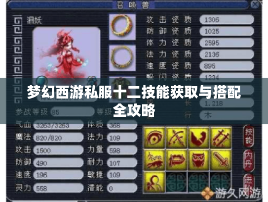 梦幻西游私服十二技能获取与搭配全攻略