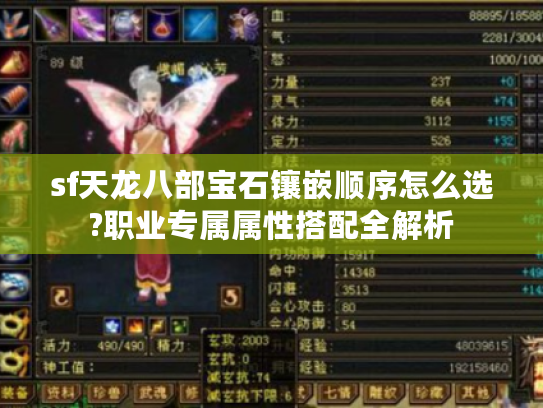 sf天龙八部宝石镶嵌顺序怎么选?职业专属属性搭配全解析